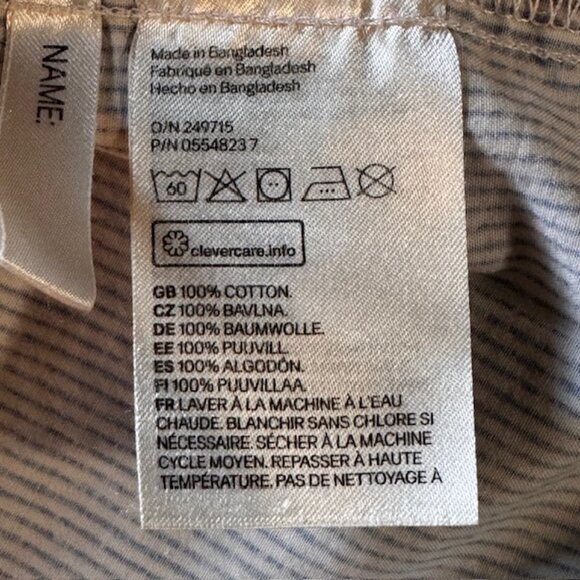 H&M Blue Pinstripe Strawberry Dress sz 7/8 - Picture 5 of 8